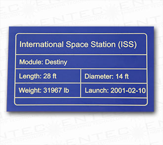 ENTEC, Ihr Partner für professionelle Laserbeschriftung - Beispiel, Typenschild ISS